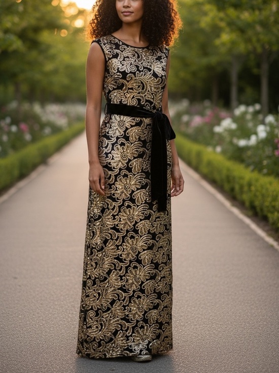 Betsy & Adam Dresses & Skirts - NWOT Betsy & Adam Sequin Embroidered Gown